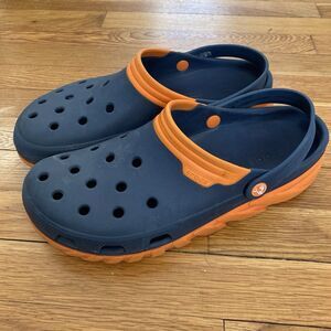 Crocs Original Classic Men 12 Navy Orange